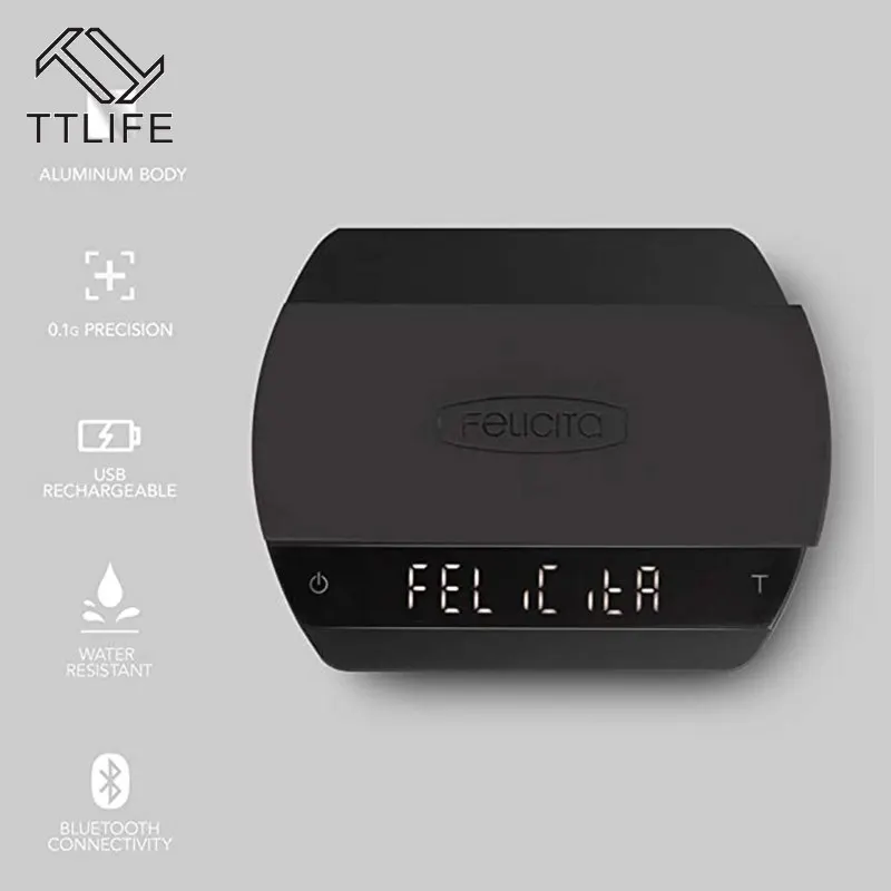 B&aacute;scula de caf&eacute; electr&oacute;nica Digital LED, balanza de Espresso de 0,1g y b&aacute;scula de cocina impermeable con conexi&oacute;n Bluetooth y aplicaci&oacute;n de caf&eacute;-2