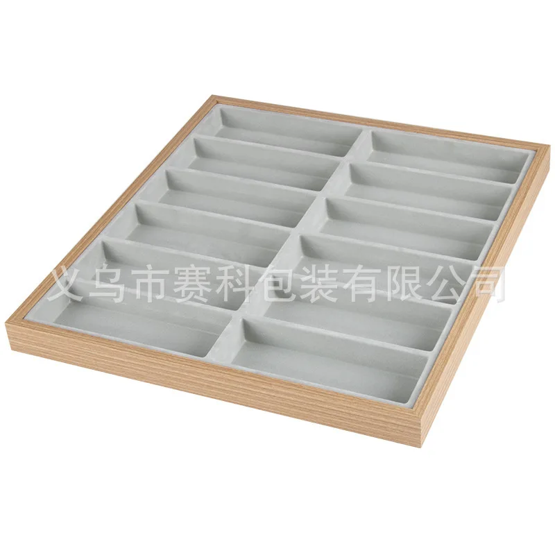 Storage Glasses Rack Sunglasses Dispaly Tray 12 Grid Velvet Display Case Storage Organizer Box Store Window