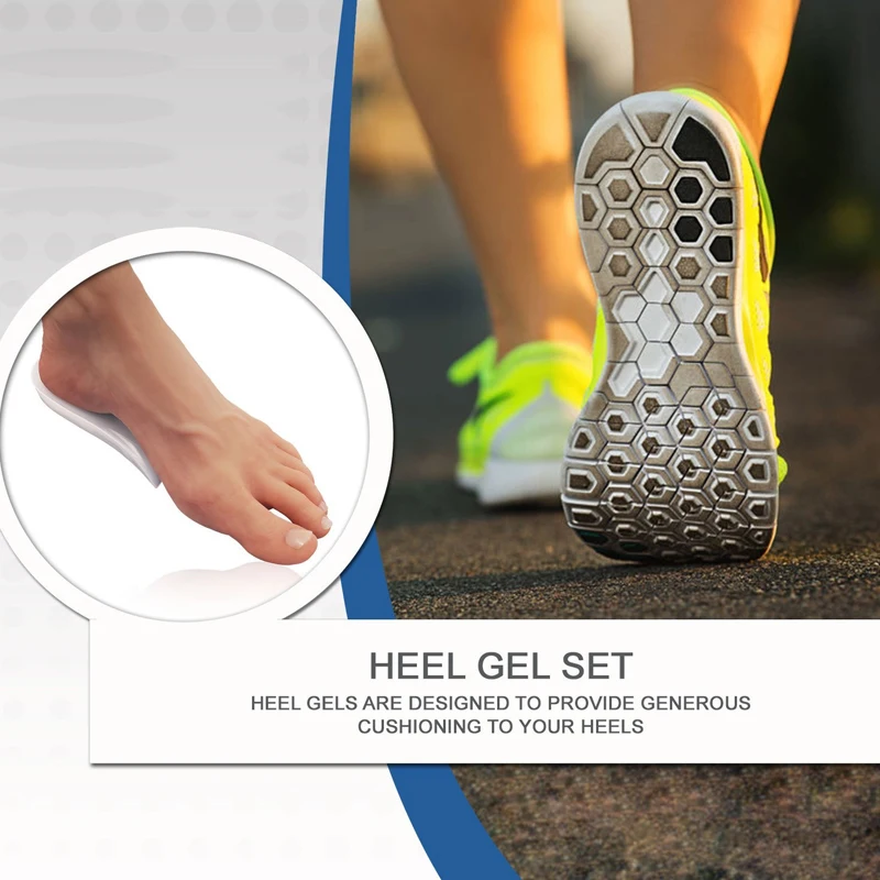 1 пара забота о ногах массажный силиконовый гель U образный Шпоры чашки пятки