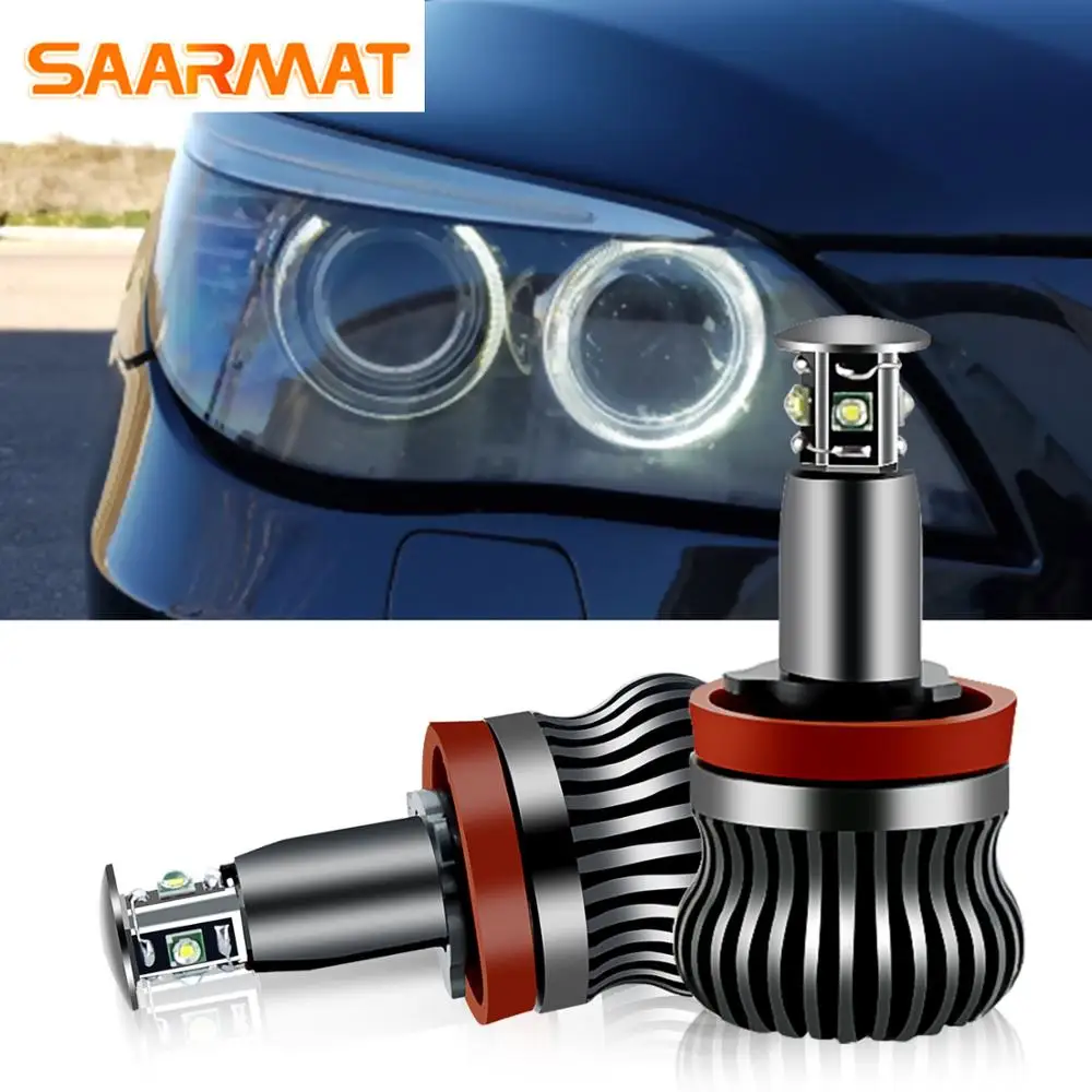 2 CANbus red blue error-free 20W LED angel eyes daytime driving light circle for BMW e90 e92 e60 e64 e70 X5 X6 M3 e71