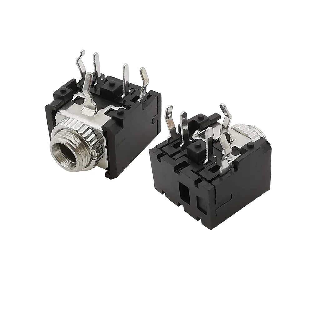 10 шт. PJ-306M 3,5 мм аудио гнездо разъем 3,5 мм 5-контактный DIP стерео разъем для наушников с гайкой PJ306M