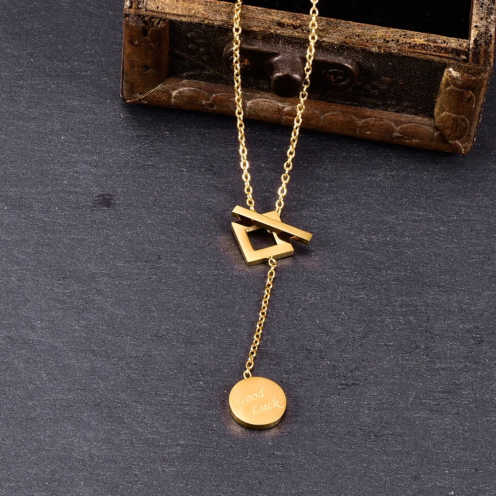 Модный геометрический кулон на удачу Rhysong женское ожерелье ювелирное изделие из