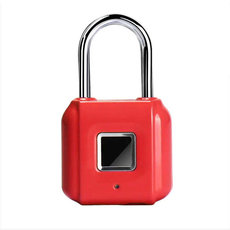 New model Keyless USB Rechargeable Door Lock Fingerprint Smart Padlock Quick Unlock Zinc alloy Metal Self Developing Chip | Безопасность