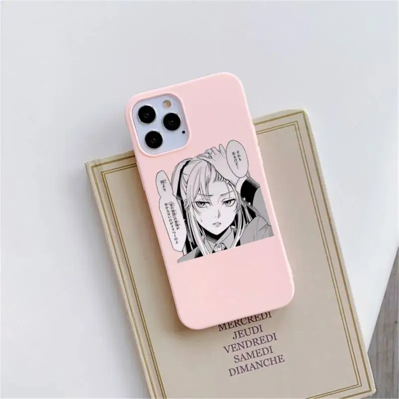 

Kakegurui Jabami Yumeko Phone Case Pink Candy Color for iPhone 11 12 mini pro XS MAX 8 7 6 6S Plus X SE 2020 XR