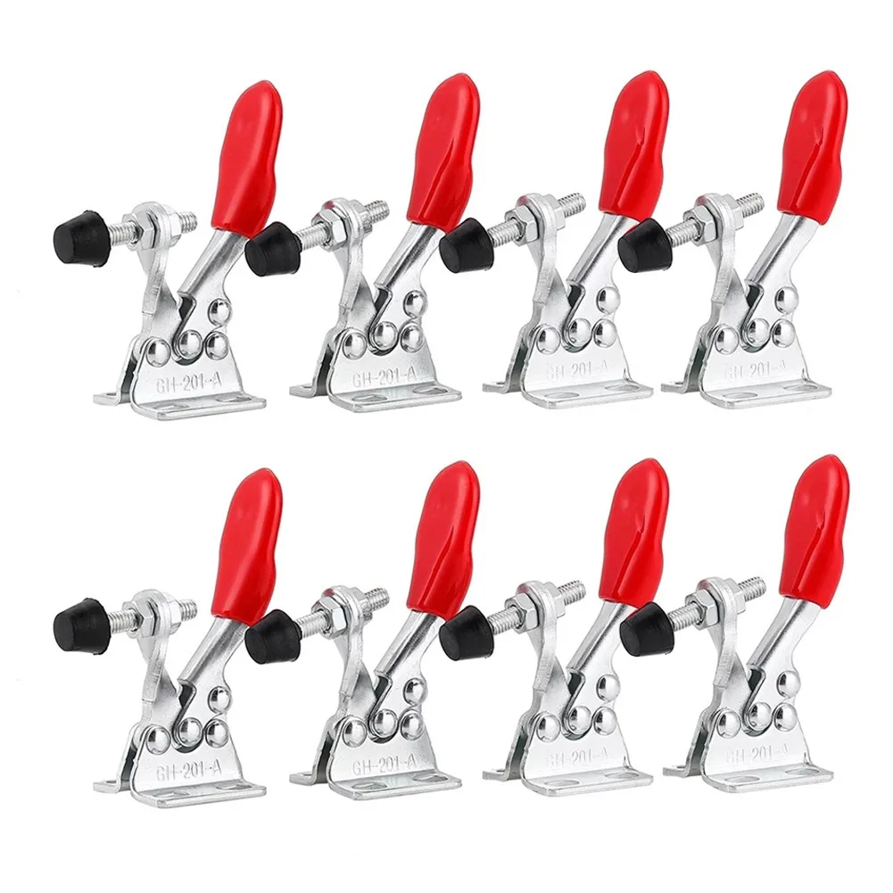 

8pcs GH-201A Horizontal Toggle Clamp Welding Clips Quick-Release Toggle Clamps Set Vertical Toggle Clamp Hand Clip Tool