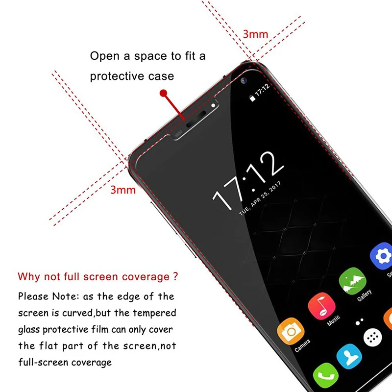 JGKK 2 шт. 2.5D Закаленное стекло Для Doogee Mix прозрачная защитная пленка для экрана 9H