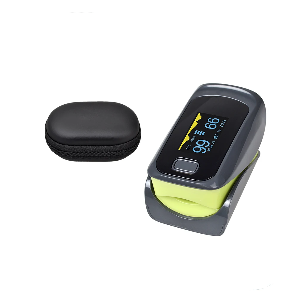 C6 with case ELERA тревожный цифровой оксиметр на палец CE FDA Пульсоксиметр палец, pulsioximetro SPO2 PR oximetro de dedo - Цвет: C6 with case