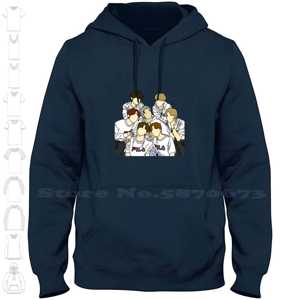 

Long Sleeve Hoodie Sweatshirt Kpop Bangtan
