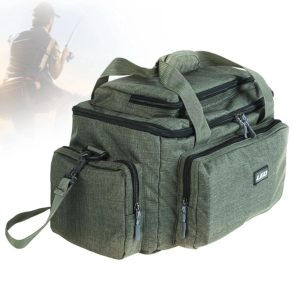 

LEO Fishing Tackle Bags - Saltwater Resistant Fishing Bags - Fishing Tackle Storage Bags，Portable Large-Capacity Messenger Bag