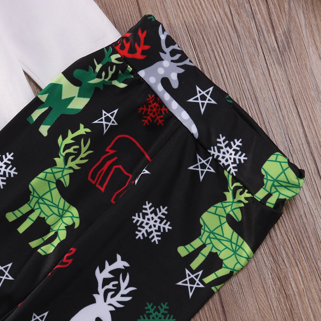 

Baby 3PCS Outfit Set, Long Sleeve Letter & Reindeer Button Closure Romper, Long Deer Printed Elastic Band Pant, Beanie Hat Set