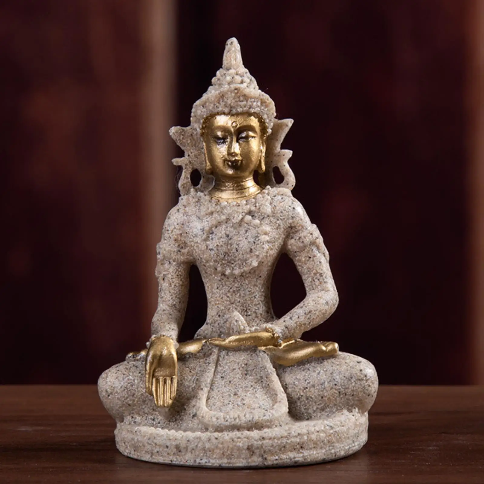 

Декоративная скульптура из песчаника фигура сидящего скульптура Будды, статуя Мира спокойствие и Farmonious украшения