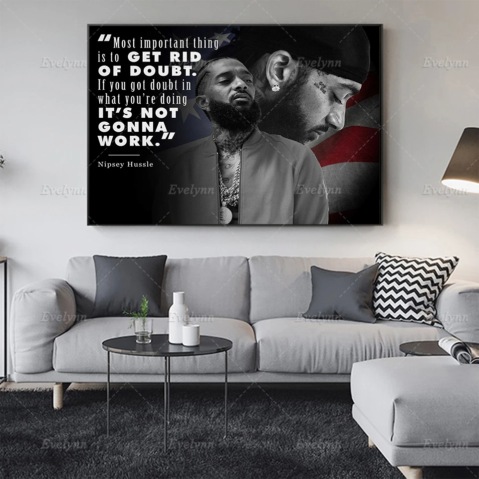 Nipsey Hussle плакат холст мотивационный фотографический печатная картина настенное