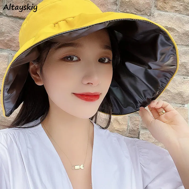Женские шляпы от солнца однотонные устойчивые к ультрафиолетовому излучению с