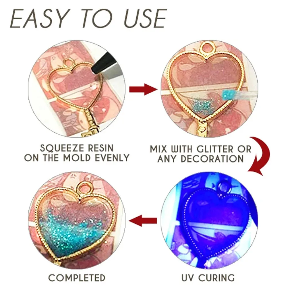 

2PCSHard Type UV DIY Crystal Clear Glue for Jewelry Craft Clear Glue Curing Jewelry Making Tools DIY Accessories