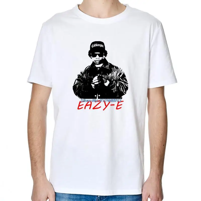 

Eazy E Eric Lynn Wright Rapper Memories1995 Compton Hat Photo Vintage T shirt cotton tshirt summer fashion t shirt men Clothing