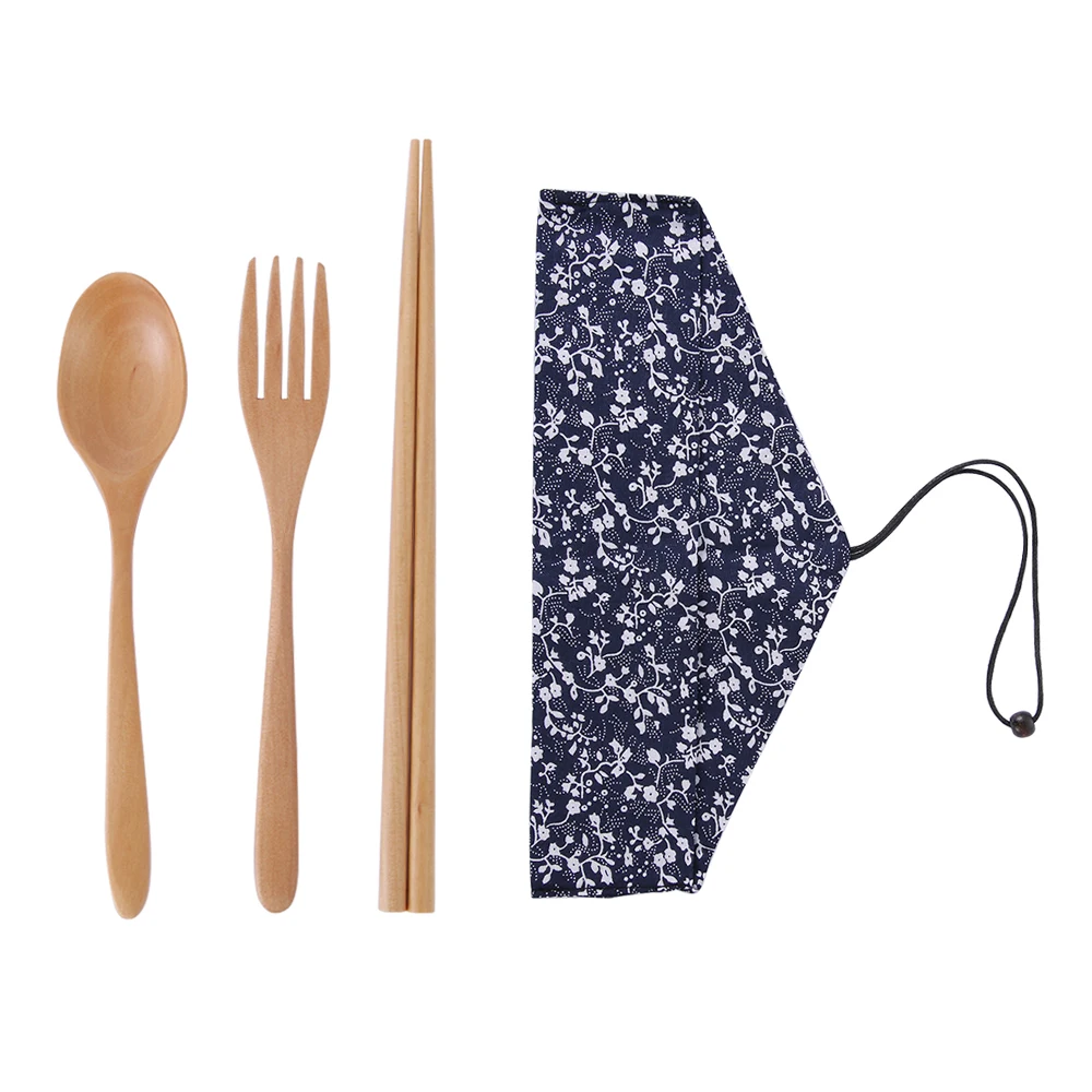 Ложка ручной работы вилка палочки для еды портативная посуда деревянные