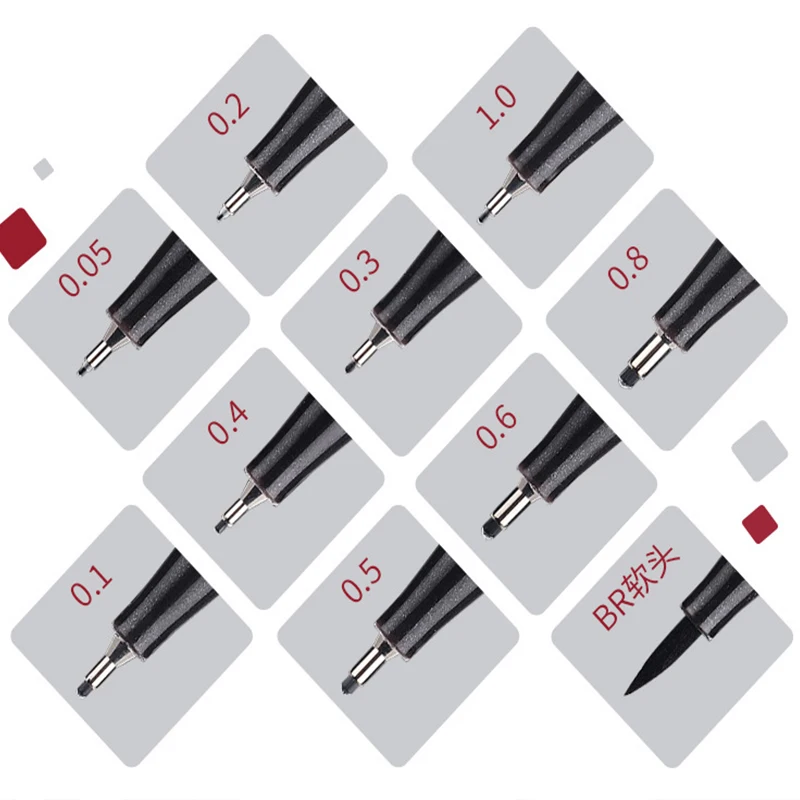 Цельнокроеное платье пигмент лайнер Pigma Micron чернила маркер для белой доски 0 05 1 2 3