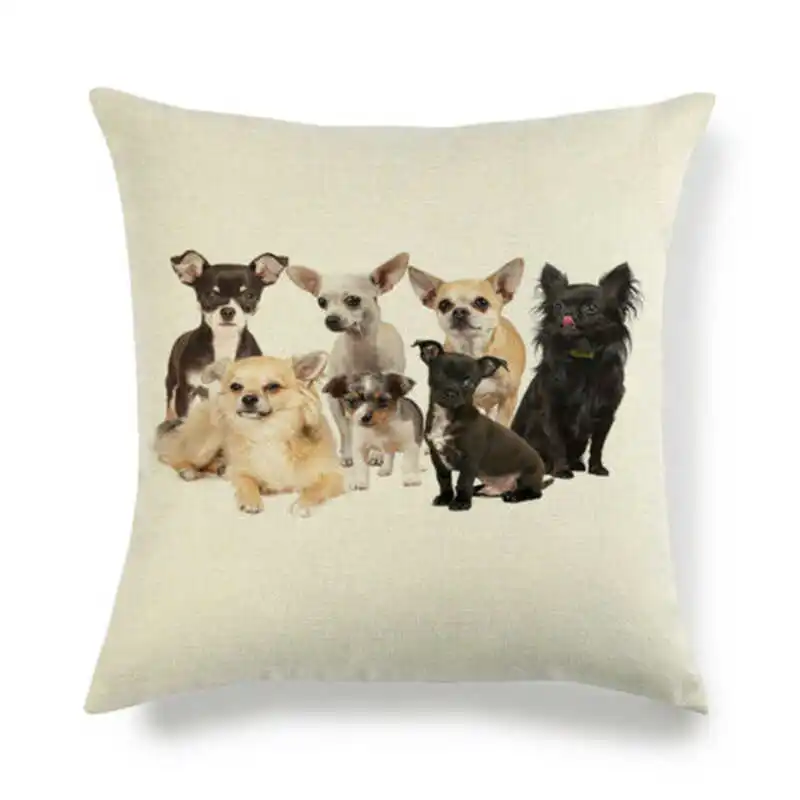 Узор Собака Декоративные животные чехол льняной домашний 18 &quotнаволочка Подушка