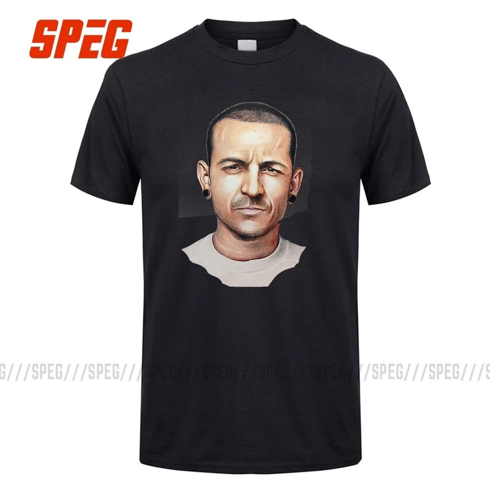 Футболки мужские Честера БЕННИНГТОНА версия II Круглый вырез футболки с коротким