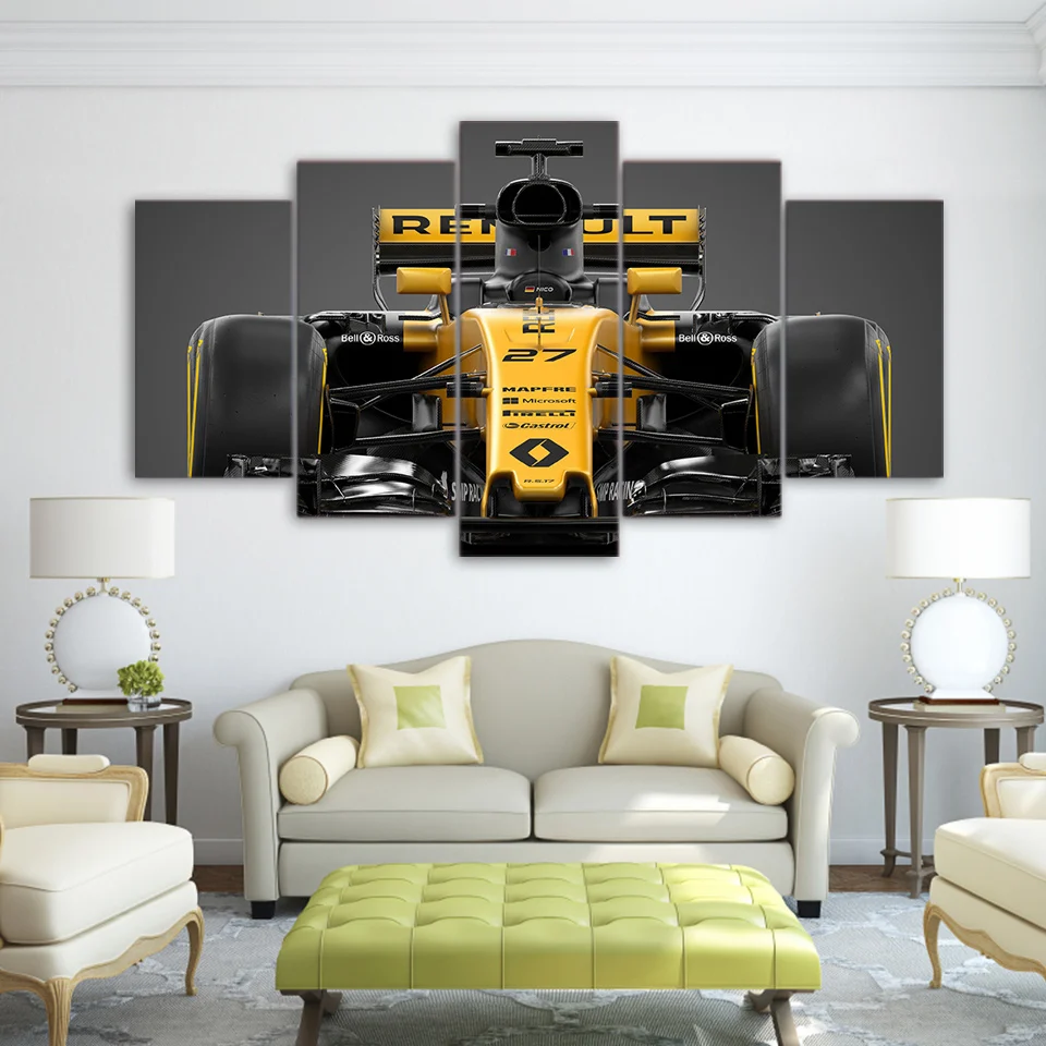 

Painting Home Decor For Living room Wall Art Frame Canvas HD Printed Racing Poster 5 Panel Sports Car Cool Race Modular Pictures