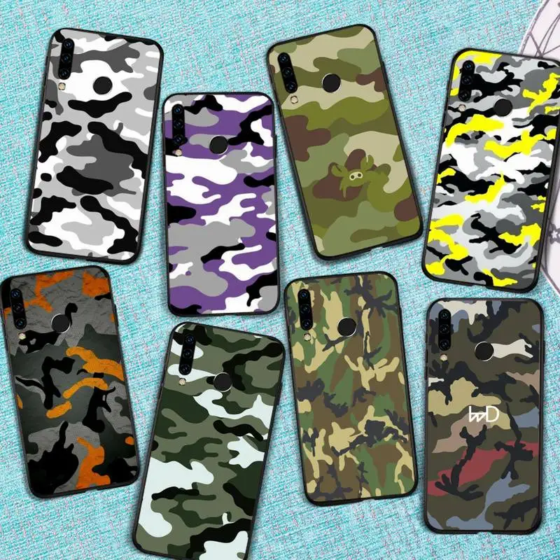 

Camouflage Pattern Camo military Army Phone Case For Huawei Enjoy 7 7s 8 8e 9 9e 10 plus P8lite 2017 Honor 5a view9 play 3e