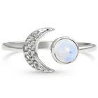 Модные кольца из натурального камня Луны и солнца для женщин, простое украшение на палец вечерние, подарок для девушки, Прямая поставка