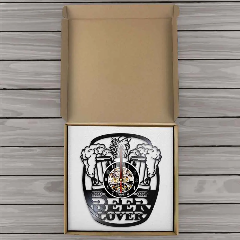 Кружка из пены для пива паба настенные часы ура спиртовая Виниловая пластинка