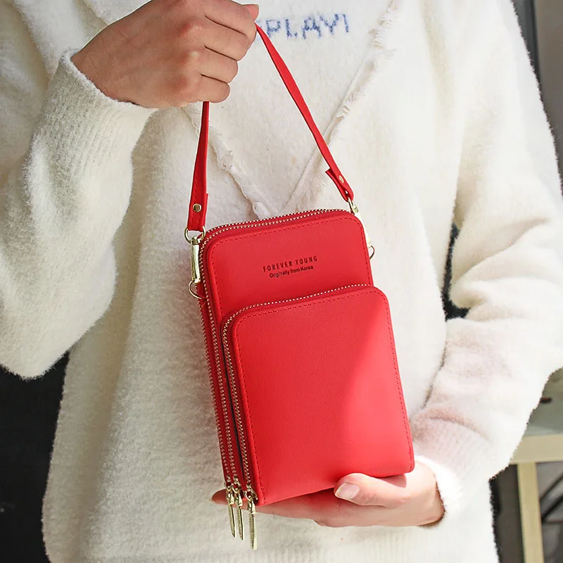 

Korean Version Messenger Bag Large Capacity Women's Purse Zipper Bag Soft Leather Versatile Women's Bag Shoulder Bag Carteras