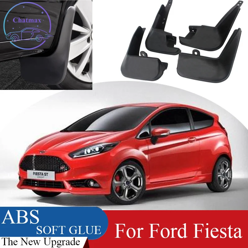 

4pcs ABS Front & Rear Fender Protector For Ford Fiesta/ST 2009-2016 Car Mud Flaps Splash Guard Mudguard Mudflaps