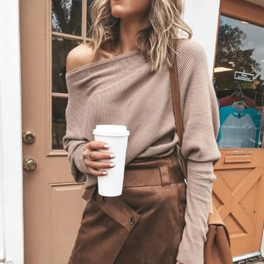 

Maxi Female Sweater Women Winter Pullover Knitting Long Sleeve Female Tops Loose Sweaters Knitted Outerwear Thick Sexy