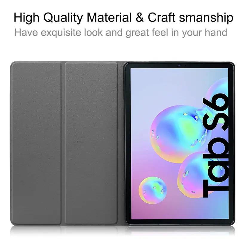Чехол для Samsung Galaxy Tab S6 10,5 SM-T860 SM-T865 T860 10," Smart Cover Funda Tablet PU кожаный чехол-подставка+ подарок