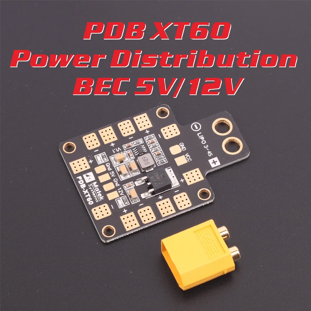 Matek Systems PDB XT60 W/ BEC 5V 12V 2oz Медь для RC Квадрокоптер вертолет с управлением от первого