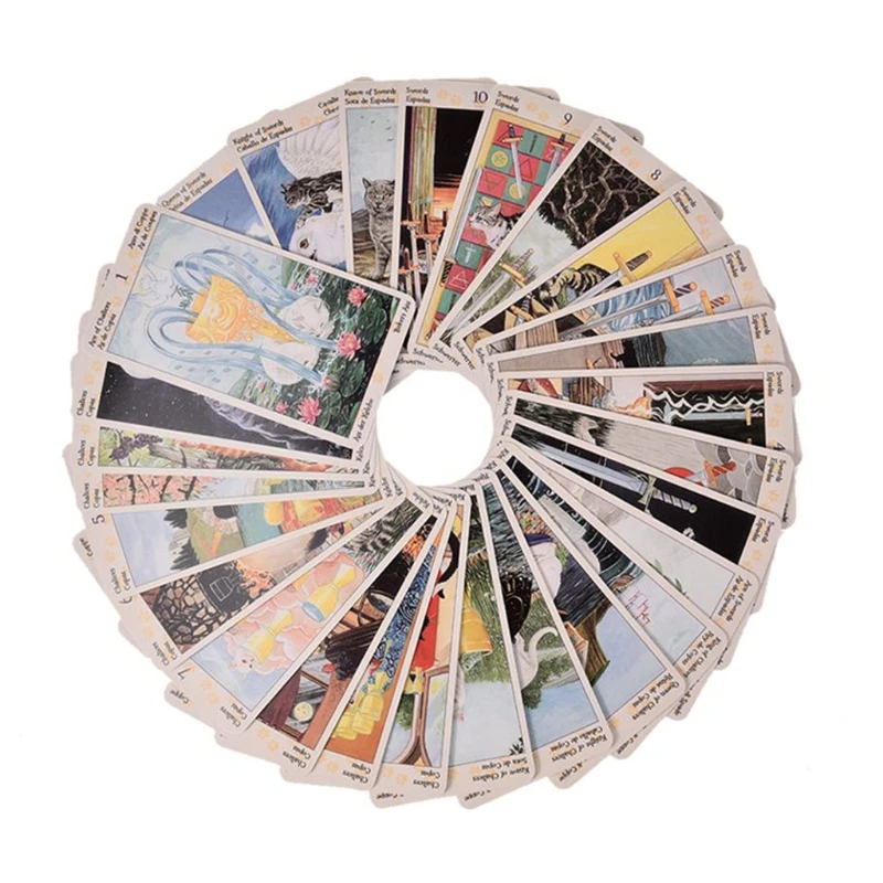 78 карт колода Таро языческих кошек традиционный английский Семья вечерние