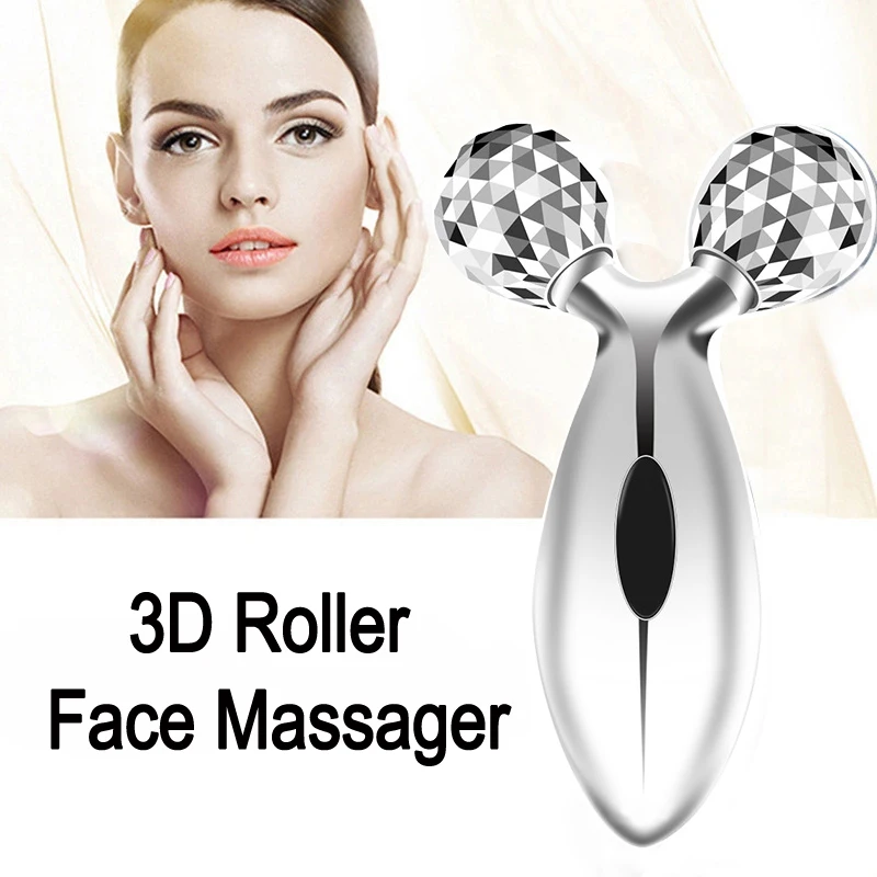 3D Roller Face Massager V-face Shaping Lift Rotating Tighten Skin Wrinkle Remove Care Lifting Beauty Tool XA77Z | Красота и здоровье