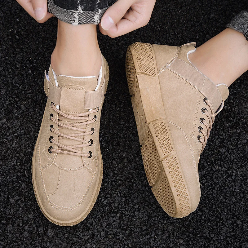 Мужские повседневные кроссовки Loveontop осенние кожаные дышащие на плоской подошве