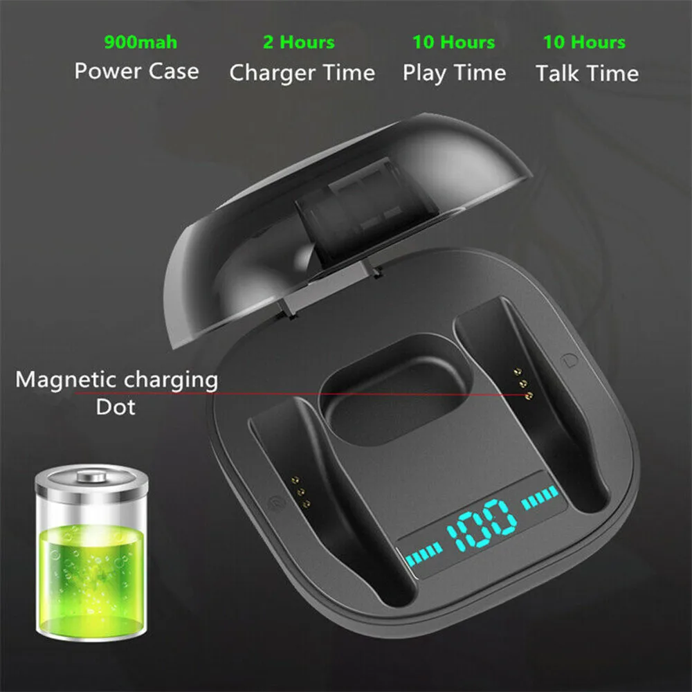 Беспроводные TWS наушники Power HBQ PRO Bluetooth 5 0 спортивные стереонаушники 950 мА/ч