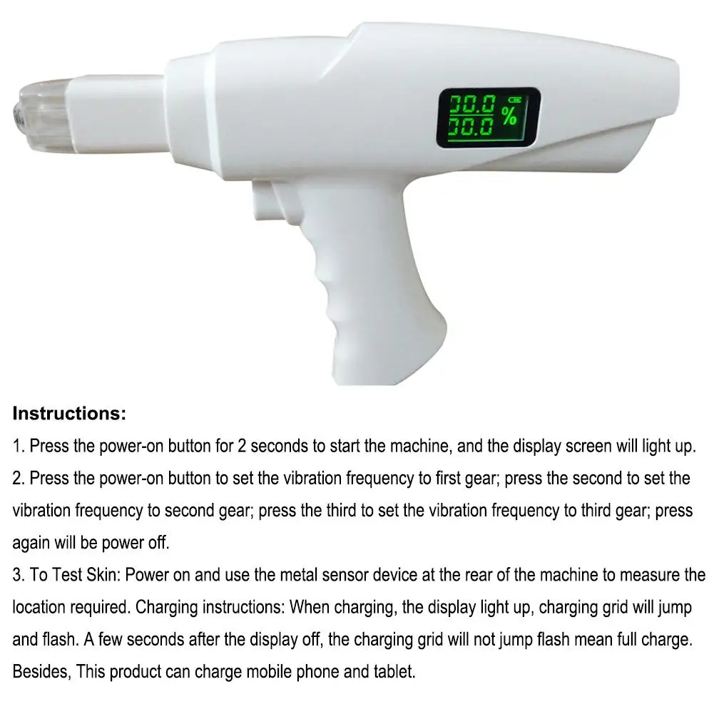 Mesotherapy Gun Vanadium Titanium Microcrystal Machine High Pressure Facial Restoration Meso Moisturizing Skin Care Tool |