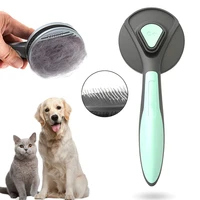 dog self cleaning slicker brush cat brush with massage particles removes loose hair dogs grooming comb for long hairs supplies