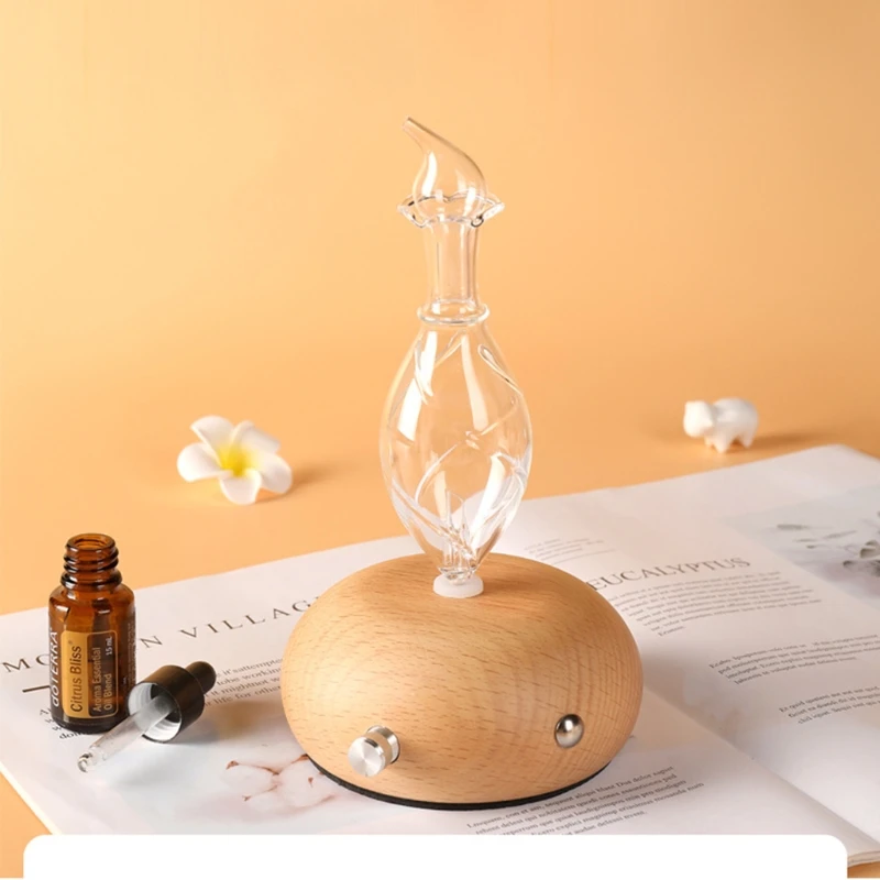 Solid Wood Essential Oil Humidifier Diffuser Aroma Diffusers with 4 Timers Intelligent Switch for Home Yoga Office Spa | Бытовая