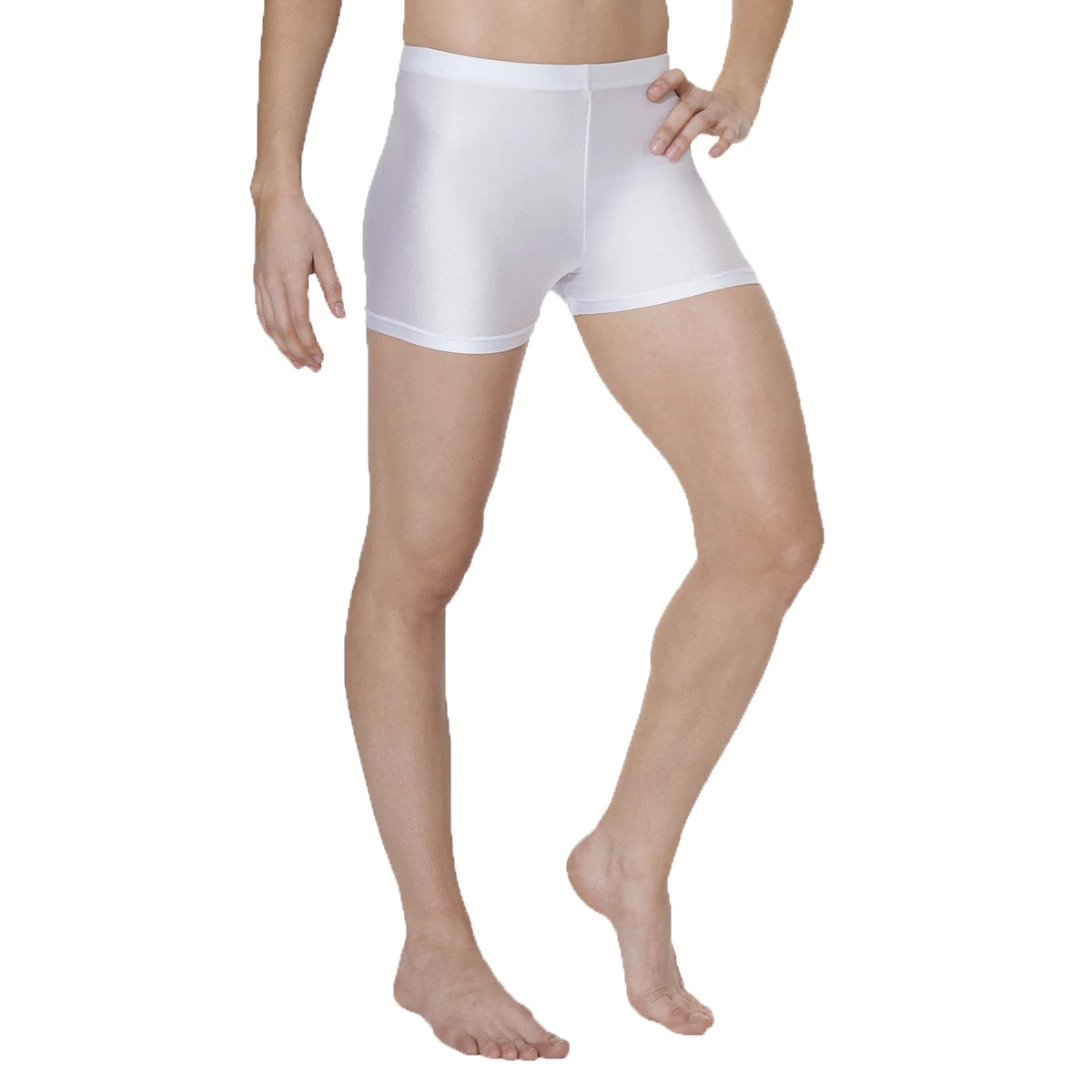 

Boys White Hot Team Show Gymnastic Performance Dance Spandex Dancewear Shorts