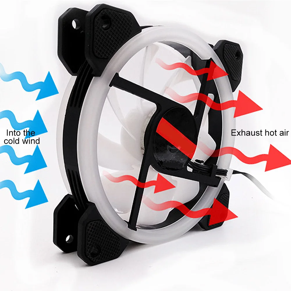 Регулируемый Чехол для компьютера PC охлаждающий вентилятор RGB регулируемый