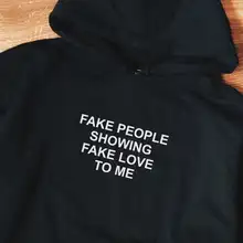 Sugarbaby Fake People Showing Fake Love Funny Graphic Hoody Long Sleeved Fashion Spring Hoodie Hipst