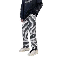 new fashion camouflage jeans men casual stripe denim pants straight trousers loose baggy streetwear hiphop harem jeans clothing
