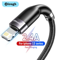 USB-кабель Elough для iPhone, кабель для iphone, кабель для быстрой зарядки 13, 11, 12 Pro Max, XR, X, XS, 8, 7 Plus, зарядный кабель для iPad 2021, шнур для передачи данных, п...