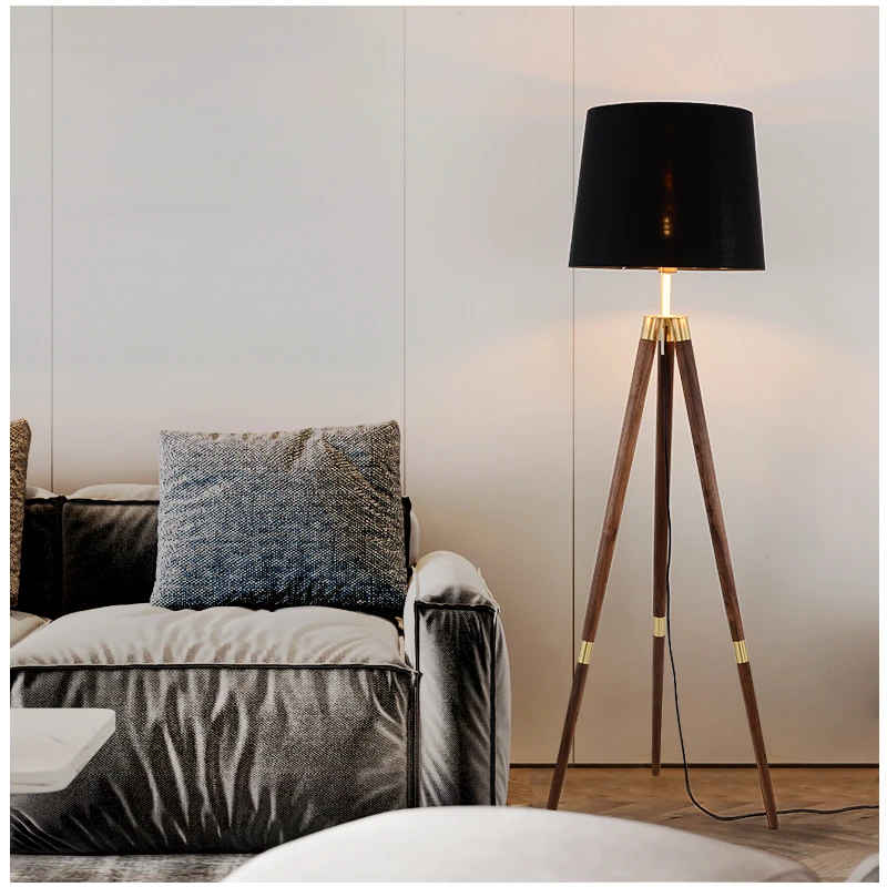 Новое поступление медные напольные лампы в европейском стиле тканевый