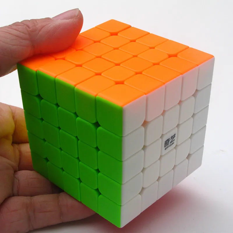 Qiyi 5x5x5 заказ 6*6*6 см магический Нео Магнитный куб сплошной цвет Шунь скользкая