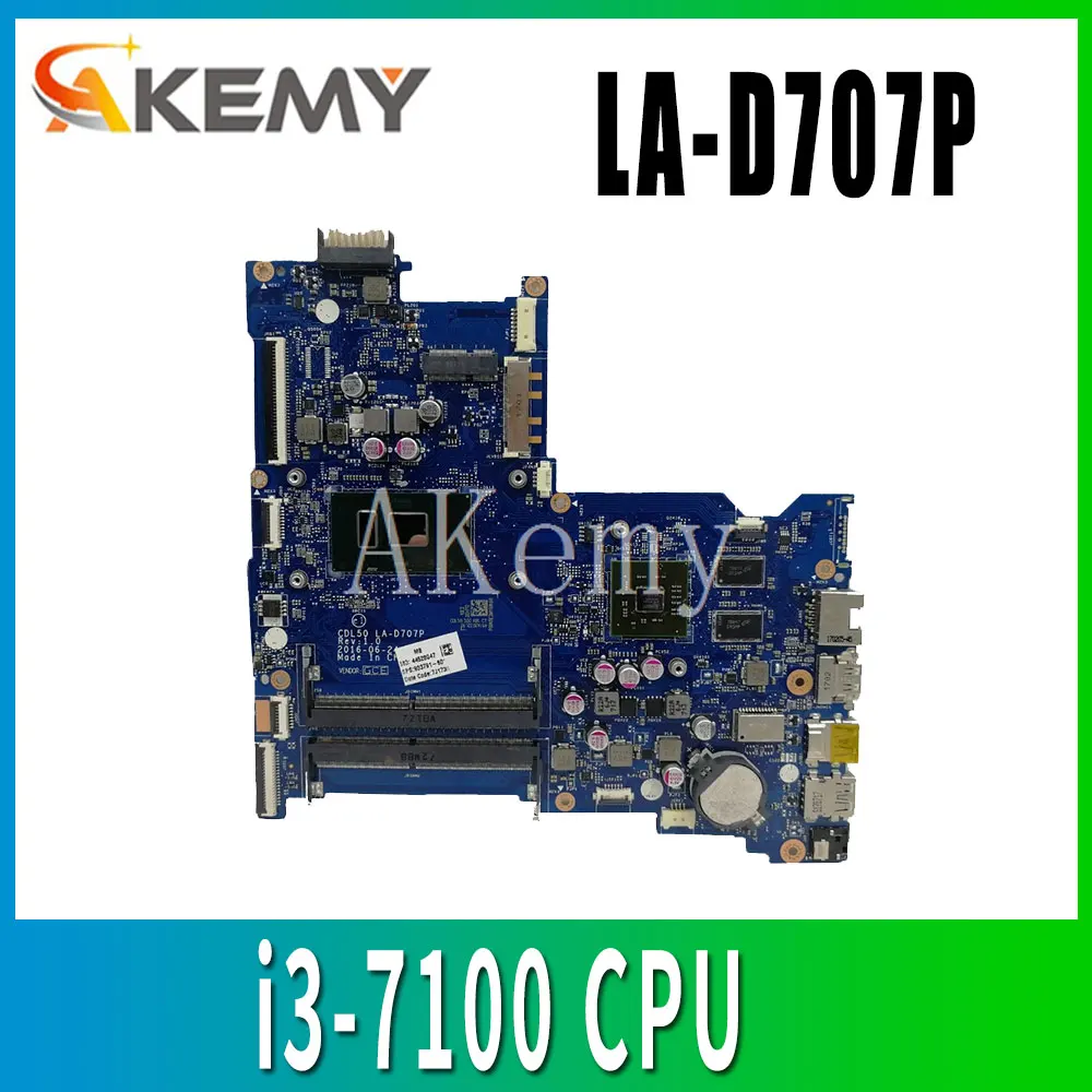 Материнская плата для ноутбука 903787 601 903786 501 001 hp 15 AY AY180TX с i3 7100 cpu LA D707P 100% полностью