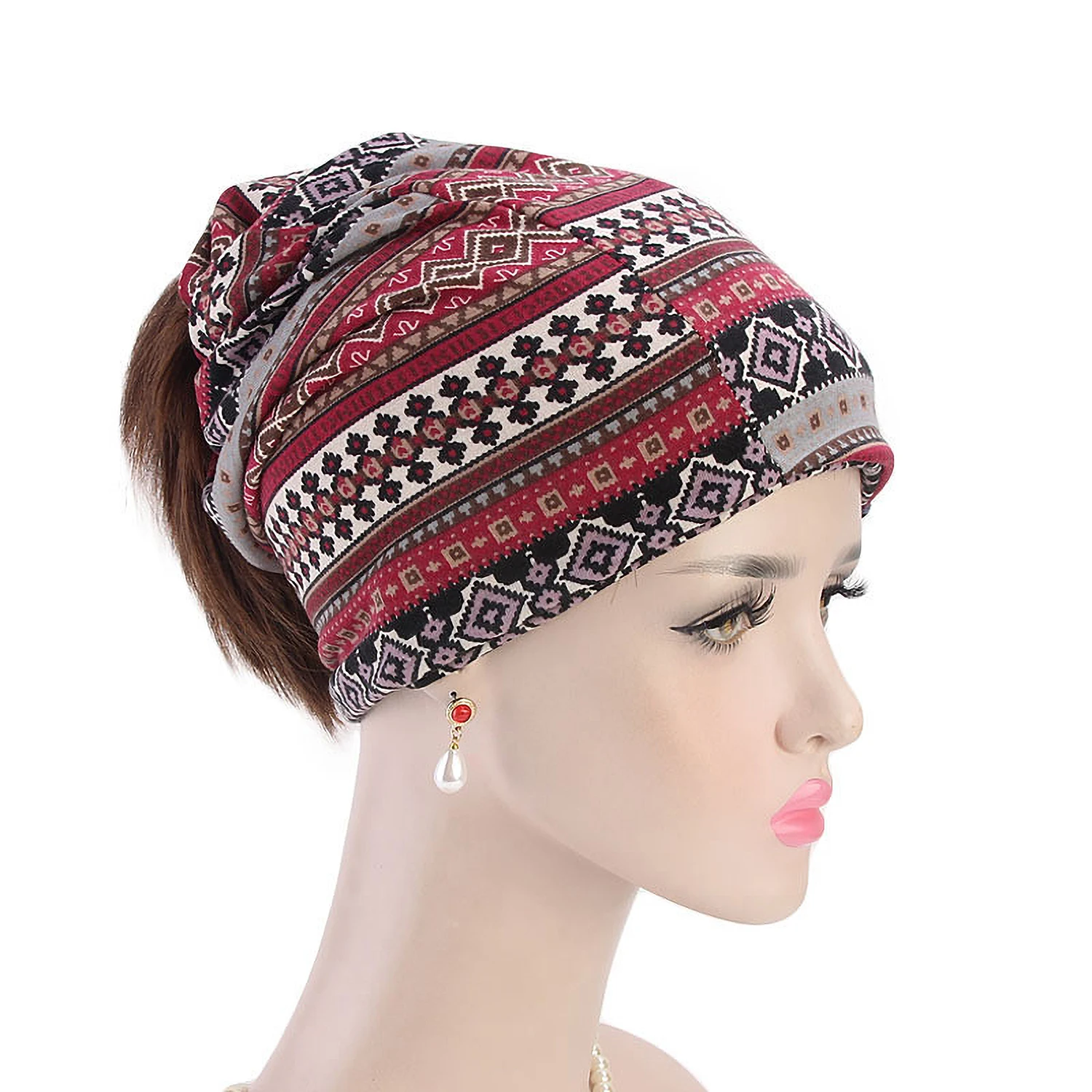 

Повязка на голову женская хлопковая, модный Бандаж с принтом, Спортивный Тюрбан, мягкая в Корейском стиле, большой размер