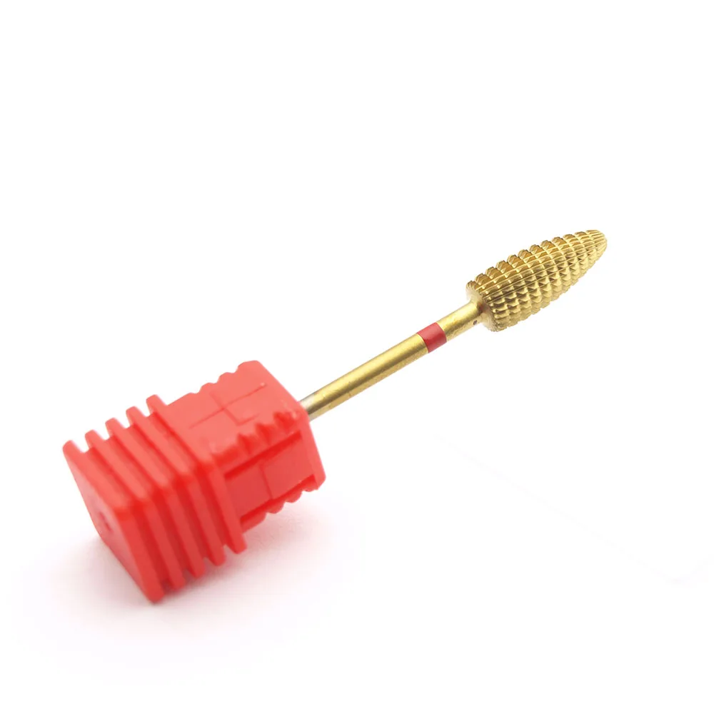 

KIMAXCOLA 1pc Gold Carbide Nail File Drill Bits Carbide Nail File Drills Machine For Nail Art Manicure Pedicure Rotary Tool