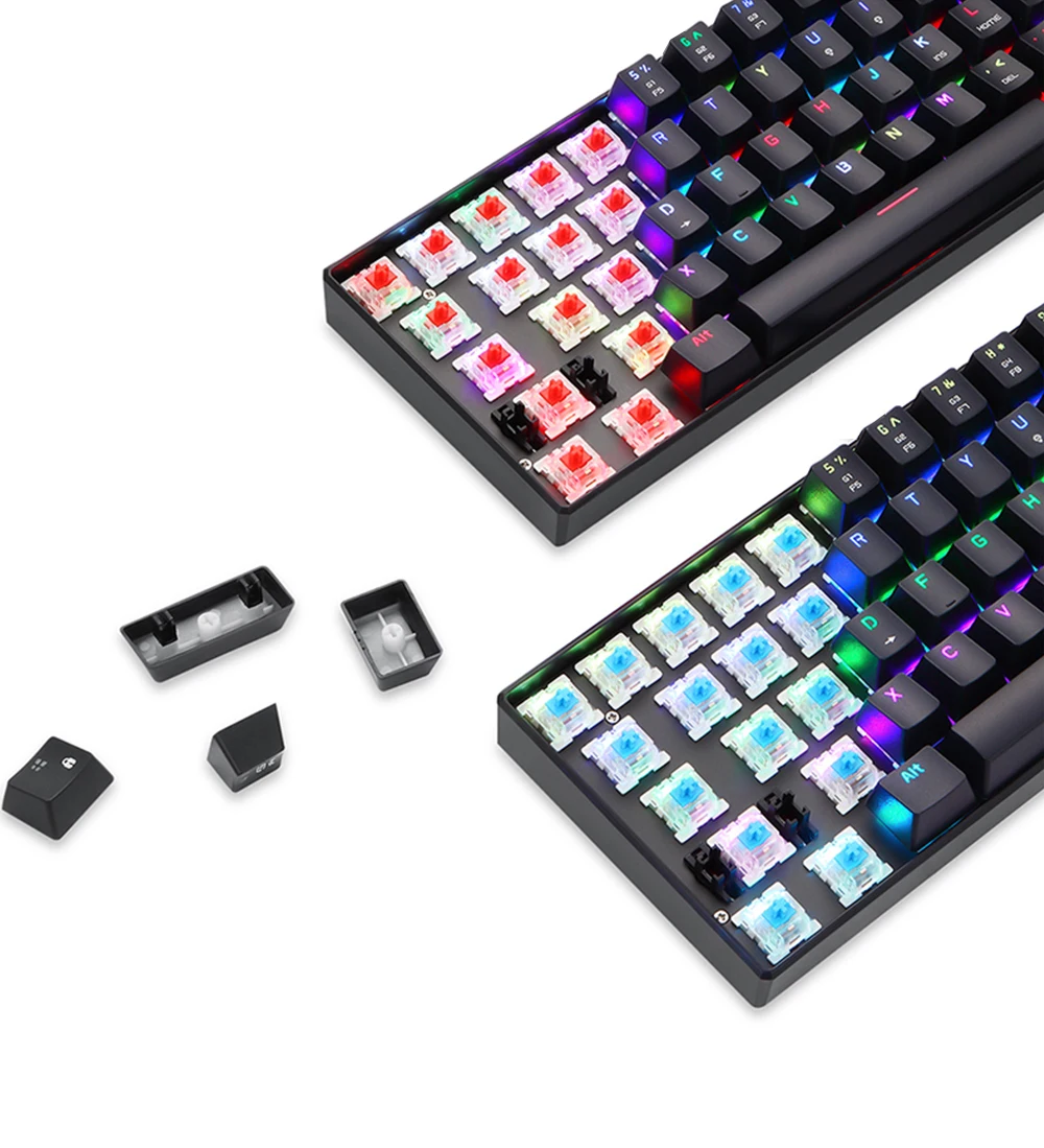 Motospeed CK62 USB Проводная/Bluetooth Двухрежимная игровая механическая клавиатура 61 клавиша RGB светодиодный подсветка для ПК компьютера геймера